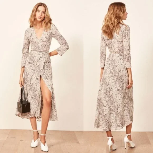 Reformation Jaz Dress - snake print dress - Picture 2 of 6